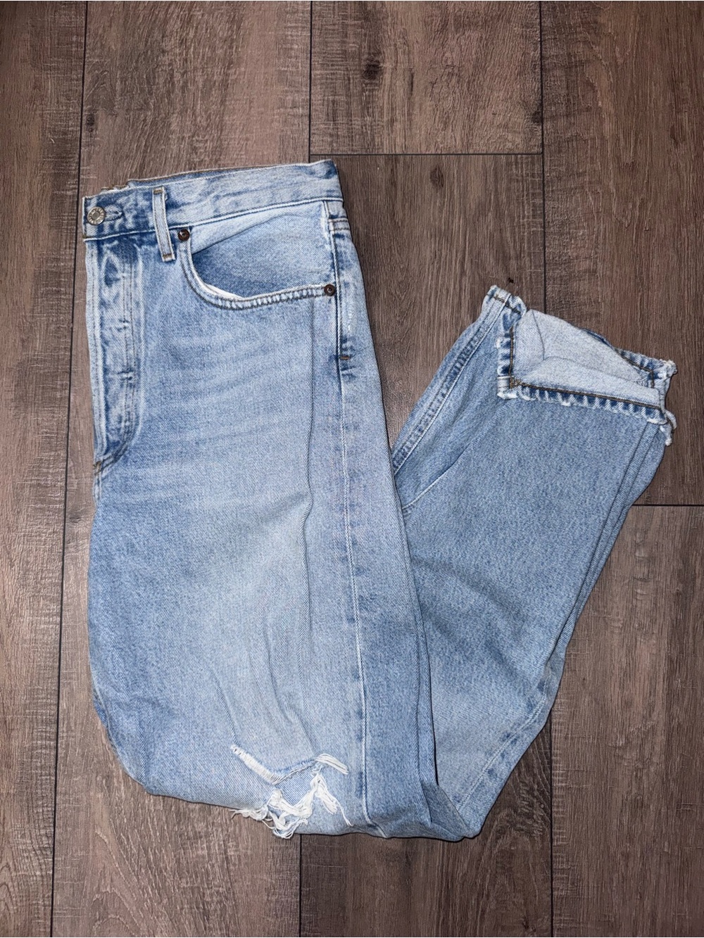 AGOLDE 90'S MID RISE LOOSE FIT IN CAPTURED Women's High-Rise Straight Jeans